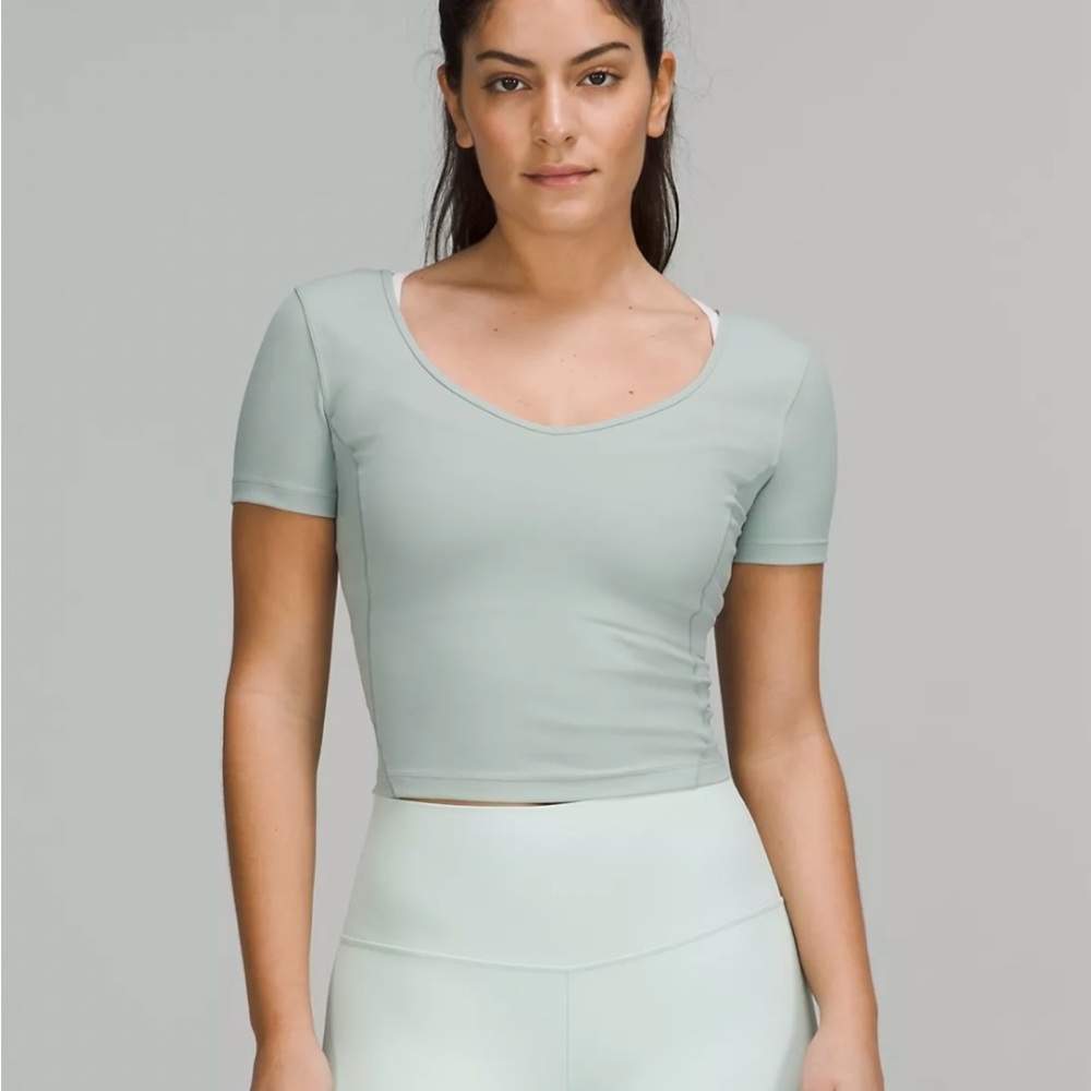 Lululemon Align Crop Top in Silver Blue